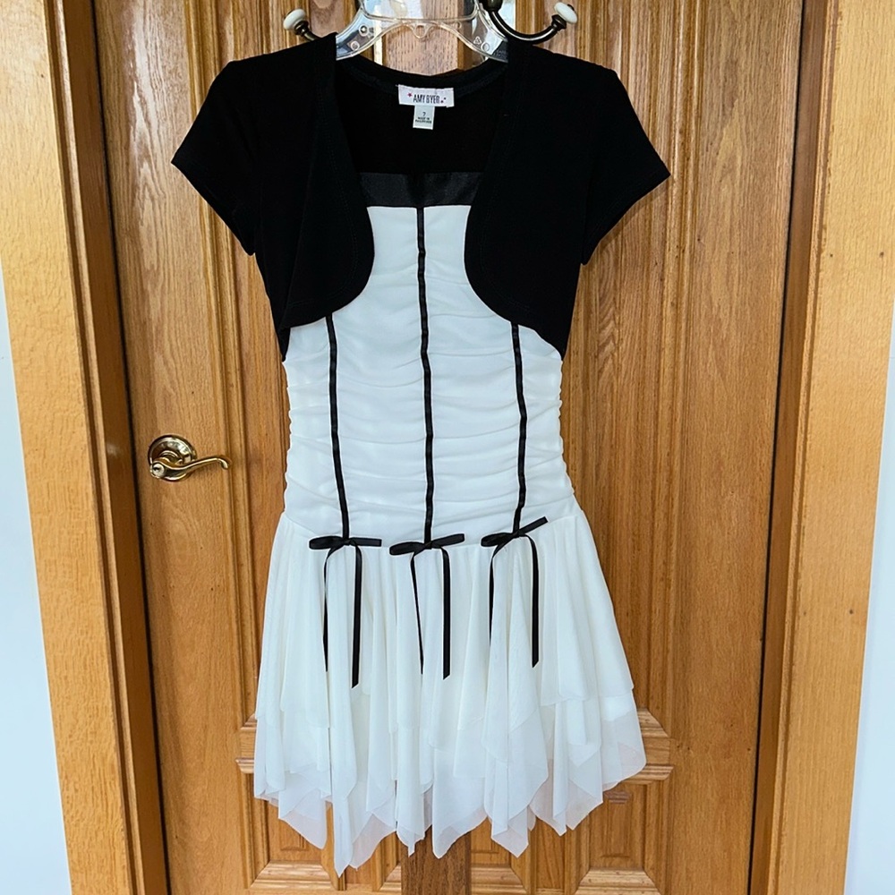 Amy Byer dress size 7 y.o. half sheer with undergarment